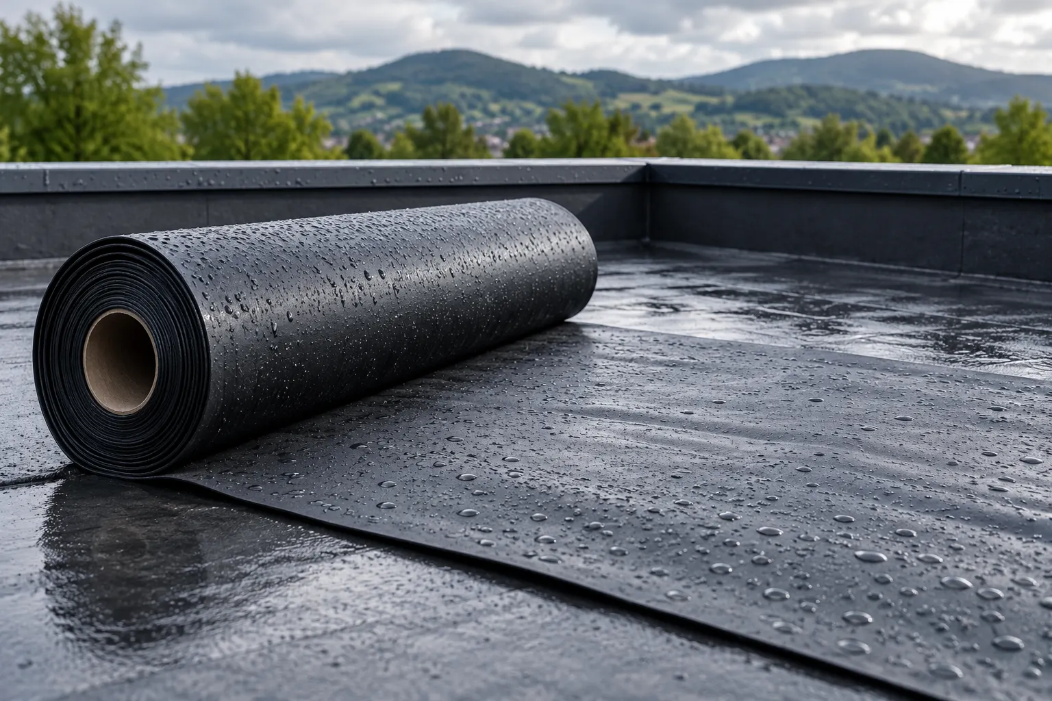Membrane EPDM — imagine ilustrativă generată cu AI