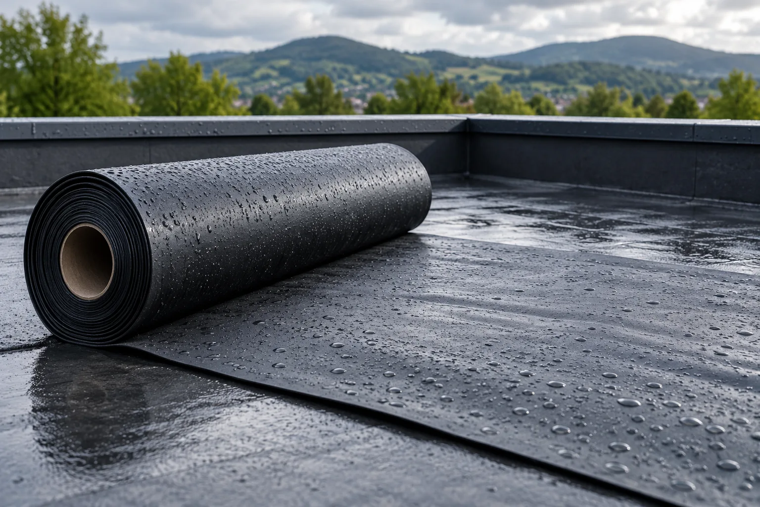 Membrane EPDM — imagine ilustrativă generată cu AI